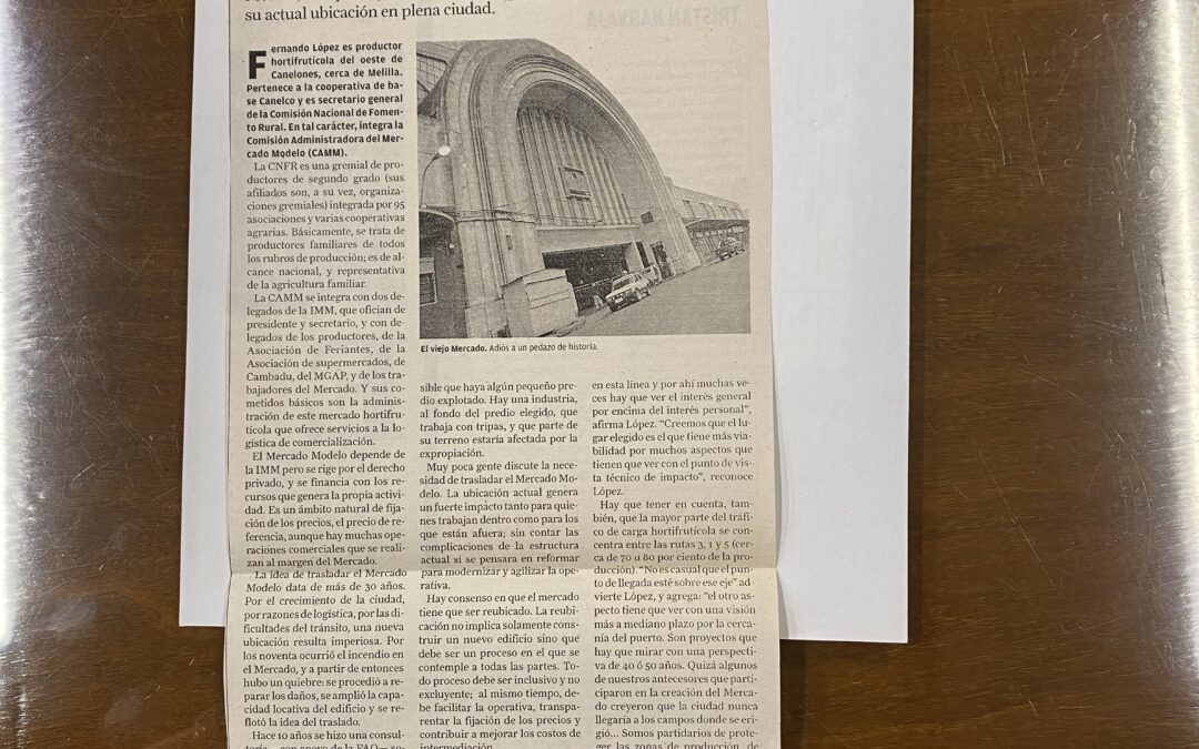 Diario La República, Montevideo. 2010/11/14. «Controversia por ubicación del Mercado Modelo»