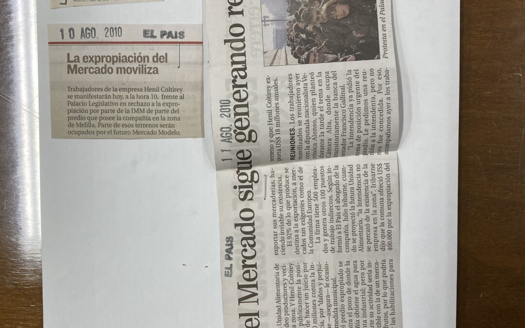 Diario La República, Montevideo. 2010/08/12. «No al traslado del Mercado Modelo»