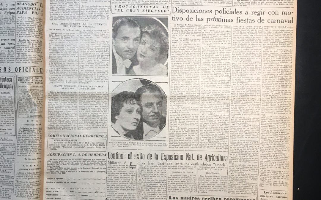 Diario El Debate, Montevideo. 1937/02/02. «Continua el éxito de la Exposición Nal. de Agricultura»