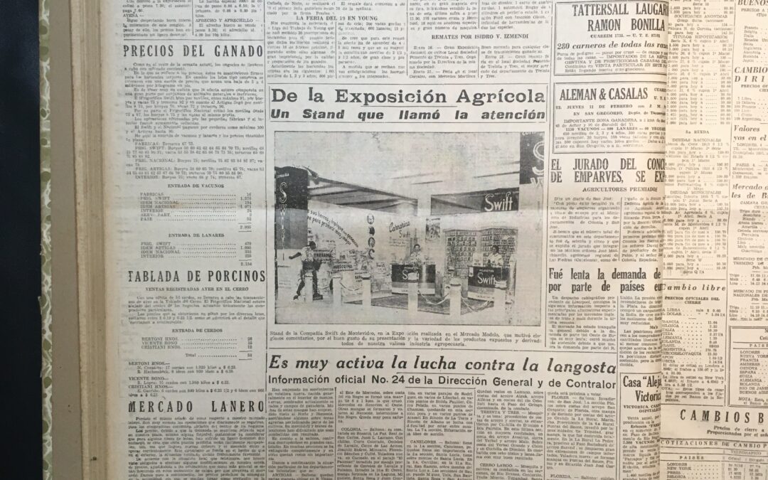 Diario El Debate, Montevideo. 1937/02/05. «De la Exposición Agrícola un stand que llamó la atención»