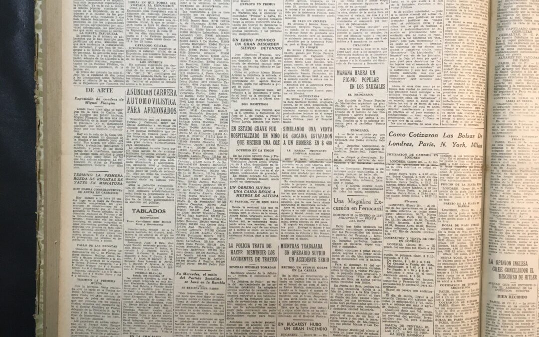 Diario El País, Montevideo. 1937.01.30. «MAÑANA SERA INAUGURADA LA EXPOSICION DE AGRICULTURA Y ANEXOS»