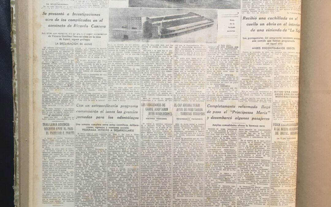 Diario El País, Montevideo. 1937/01/31. «HOY SE INAUGURA EL MERCADO DE LA CONCENTRACION»