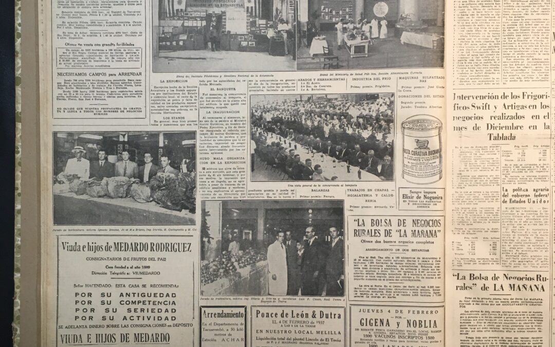 Diario La Mañana, Montevideo. 1937/02/01. «LA EXPOSICION NACIONAL DE AGRICULTURA»