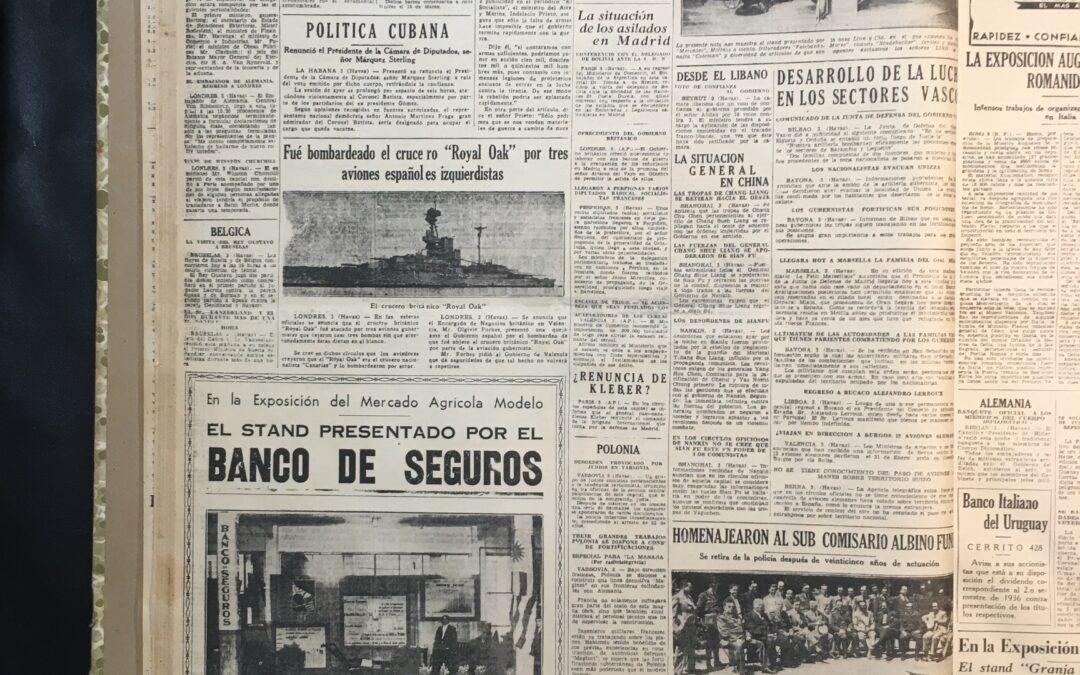 Diario La Mañana, Montevideo. 1937/02/04 / «En la Exposición Nacional de Agricultura el  stand presentado por la Casa Linn y Cía» & «En la Exposición del Mercado Agrícola Modelo EL STAND PRESENTADO POR EL BANCO DE SEGUROS»