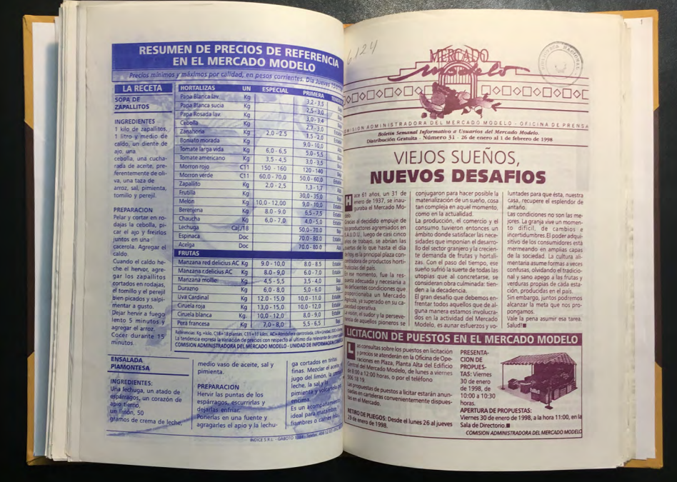 «MERCADO MODELO. Boletín Semanal Informativo a Usuarios del Mercado Modelo» Número 31