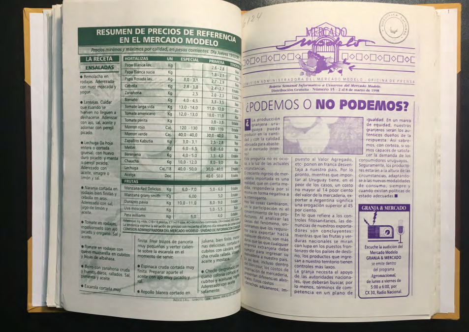 «MERCADO MODELO. Boletín Semanal Informativo a Usuarios del Mercado Modelo» Número 35