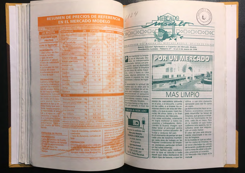 «MERCADO MODELO. Boletín Semanal Informativo a Usuarios del Mercado Modelo» Número 37