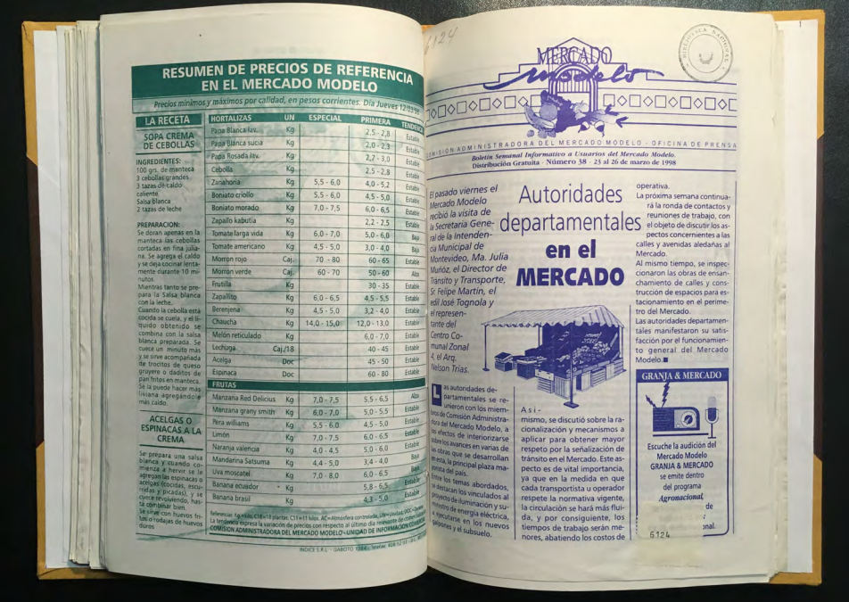 «MERCADO MODELO. Boletín Semanal Informativo a Usuarios del Mercado Modelo» Número 38