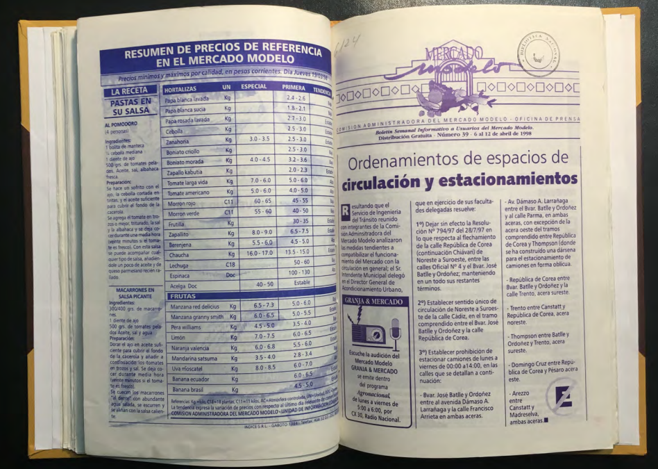 «MERCADO MODELO. Boletín Semanal Informativo a Usuarios del Mercado Modelo» Número 39