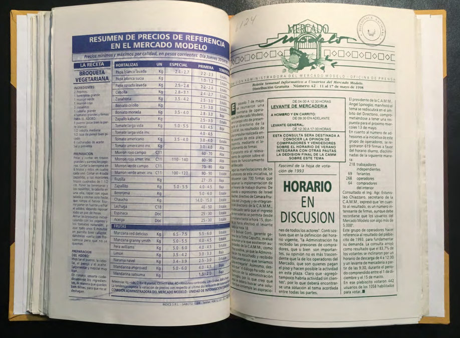 «MERCADO MODELO. Boletín Semanal Informativo a Usuarios del Mercado Modelo» Número 42