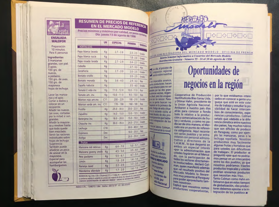 «MERCADO MODELO. Boletín Semanal Informativo a Usuarios del Mercado Modelo» Número 55