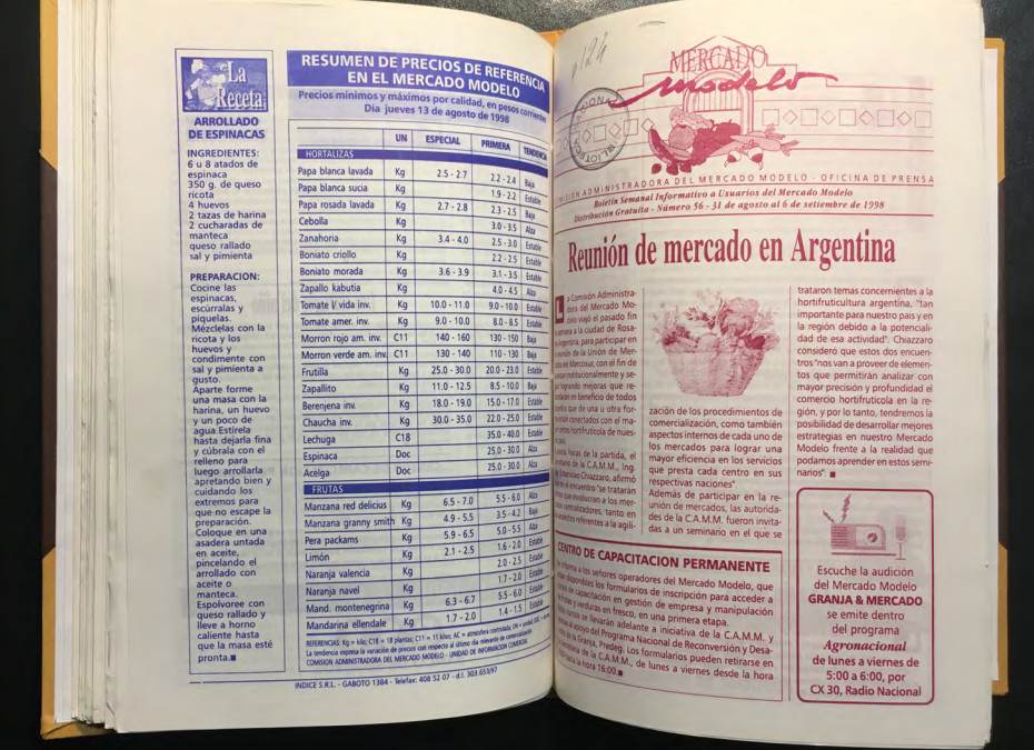 «MERCADO MODELO. Boletín Semanal Informativo a Usuarios del Mercado Modelo» Número 56