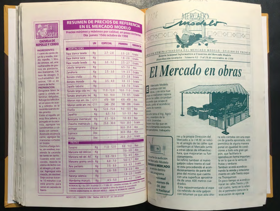 «MERCADO MODELO. Boletín Semanal Informativo a Usuarios del Mercado Modelo» Número 63