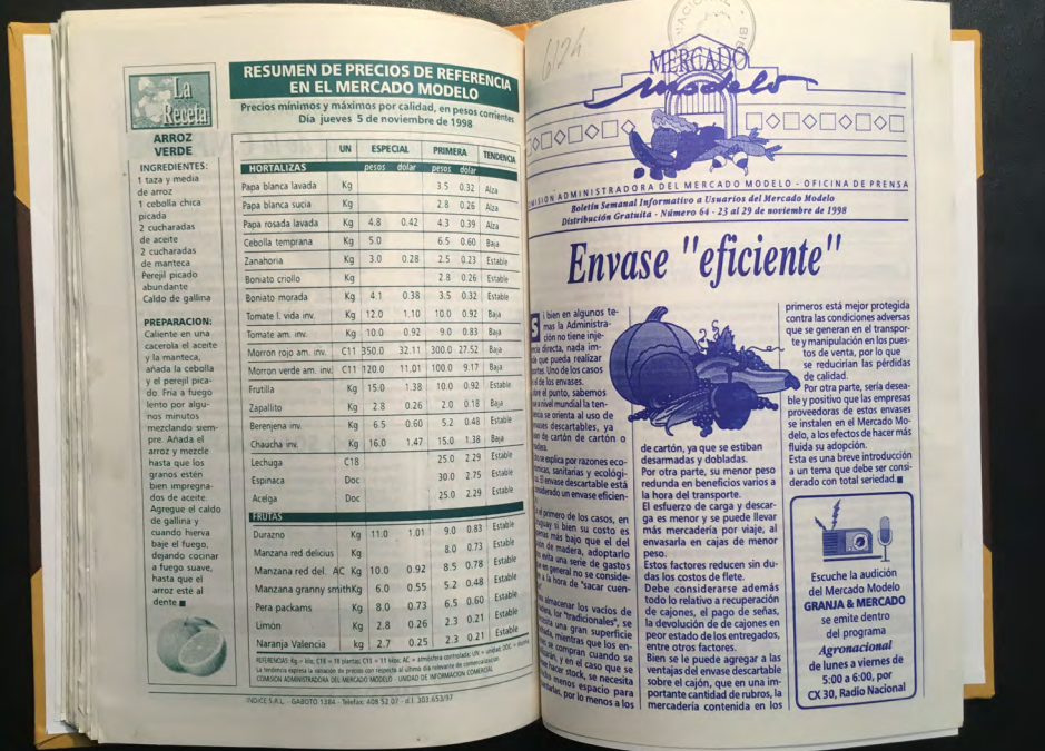 «MERCADO MODELO. Boletín Semanal Informativo a Usuarios del Mercado Modelo» Número 64