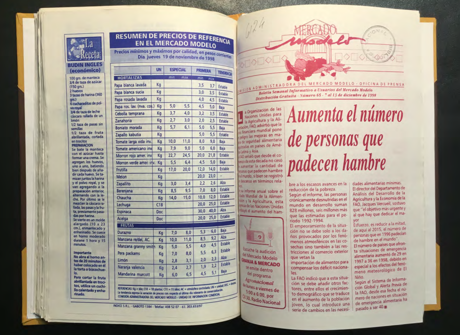 «MERCADO MODELO. Boletín Semanal Informativo a Usuarios del Mercado Modelo» Número 65